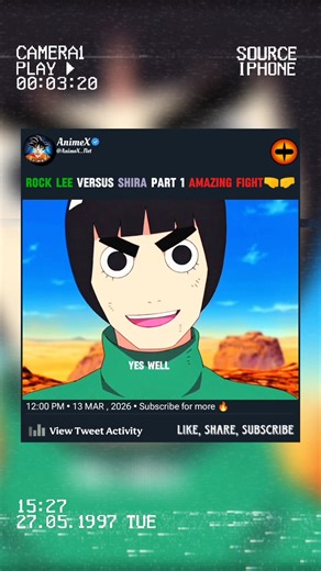 Rock Lee Versus Shira Part 1 amazing Fight🤜🤛