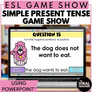 Simple Present Tense ESL ELL Grammar Game Show Test Prep ESL Speaking Activities
