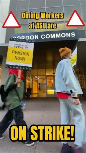 UNITE HERE | ASU dining workers are ON STRIKE! @unitehere11 These are the workers who feed thousands of students every day, and they’re demanding a... | Instagram