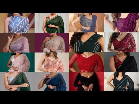 🌺✔️New saree blouse designs || Front neck designs for saree || saree blouse designs