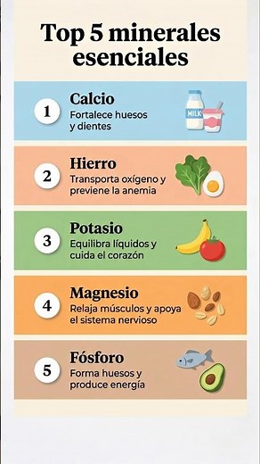 5 Minerales que tu cuerpo NECESITA cada día