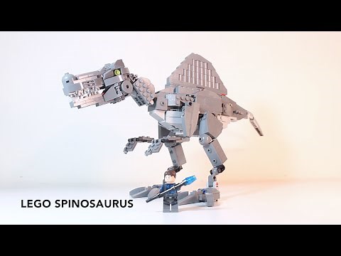 LEGO Brick-Built Spinosaurus MOC w/ T-rex Update!