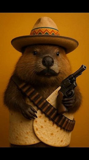 Oi oi, bobrito bandito Gangsterito 😎 #ai #capybara #funny #memes #angrybeaver #beaver