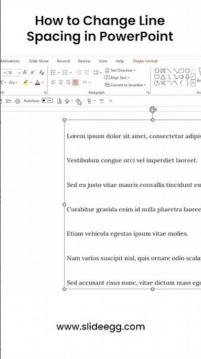 How to Change Line Spacing in PowerPoint #slideegg
