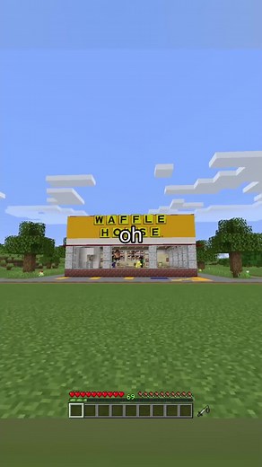 Exploring the Waffle House in Minecraft