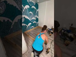 DIY Floating Bed Tutorial Time-lapse! Easy, Cheap Floating Bed Frame! LED lights! Only $250 to make!