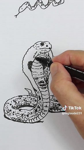 Apprenez à dessiner un serpent cobra facile