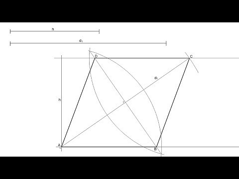 Rhombus given its height and a diagonal