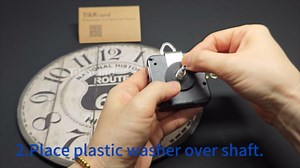 TIKROUND 12888 Quartz DIY Wall Clock Movement Mechanism Battery Operated DIY Repair Parts Replacement with 4 Sets Hands Total Shaft Length 23/32 inch Gold Hands.