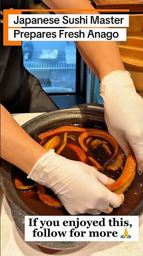 Japanese Sushi Master Prepares Fresh Anago (Sea Eel) from Scratch
