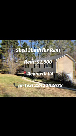 🚨 ACWORTH GA 5-BED RENTAL STEAL ALERT! 🚨 2432 Brown Deer Trl NW just hit the market and it’s an absolute BARGAIN at ONLY $1,800/month! 😱🏡 This massive 5 bed, 2 bath single-family home with 2,574 sq ft is perfect for big families, roommates, multi-gen living, or anyone who wants SPACE without the sky-high rent prices. Vibes check: huge open layout for epic game nights, family dinners, or turning rooms into home offices/gyms/creative zones. Five generous bedrooms (plenty for everyone to have t