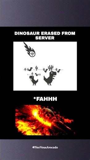 Erased 🦖 #ChromeDinosaurMeme #DinosaurGame #Internet Meme #GamingMemes #FunnyMemes #ChromeGames