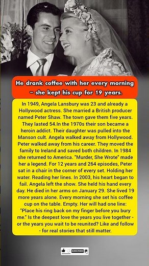 He Died 19 Years Ago — She Still Keeps His Coffee Cup. #shorts #hollywood #AngelaLansbury