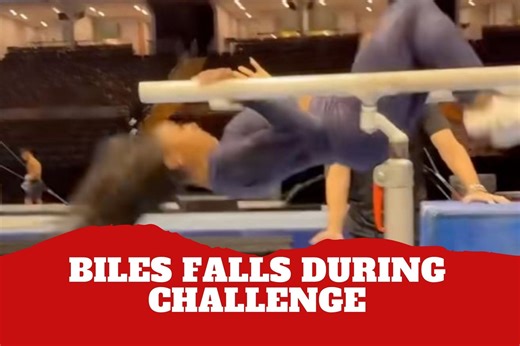 Simone Biles falls trying bold parallel bars challenge