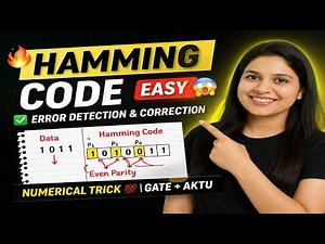 Hamming Code Explained 🔥 | Error Detection & Correction | CN Numericals (GATE + AKTU)