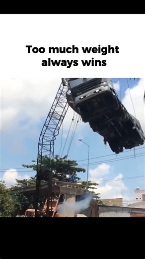 Heavy load causes bridge to collapse