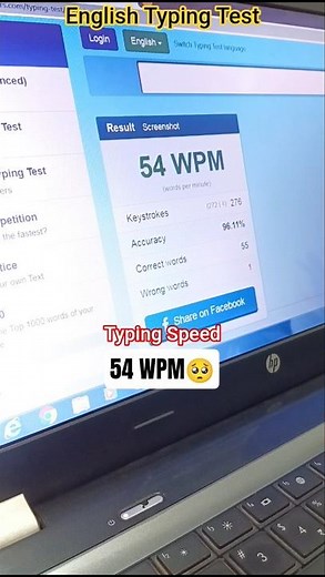Online Typing Test😰| 54WPM Typing speed| Free typing test #typing #fasttyping #ARP_0101