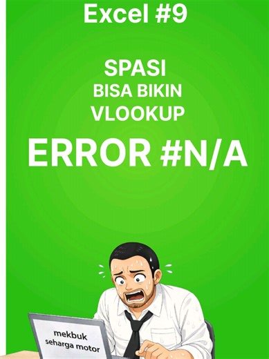 Vidi pikir lembur itu solusi. Padahal cuma ada spasi kecil yang nggak kelihatan. Banyak orang kerja sampai malam, bukan karena pekerjaannya susah. Tapi karena nggak cek detail. Yang bikin error itu bukan Excel. Kadang cuma satu spasi. Kamu tim “lembur biar keliatan rajin” atau tim “selesai cepat dan benar”? Save sebelum jadi Vidi. #BelajarExcel #SkillKerja #WarungUpskill #AdminKantor #excel