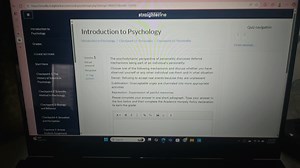 The psychodynamic perspective of personality discusses defense ... | Filo