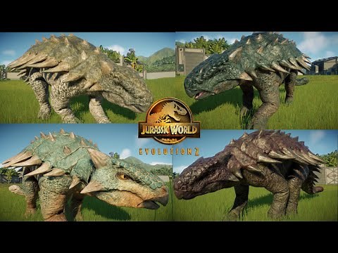 All Ankylosaurus skins (Bumpy skin added) - Jurassic world evolution 2