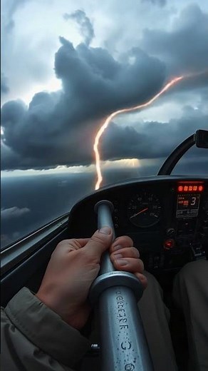 POV: Pilot Facing Thunderstorm at 30,000 Feet