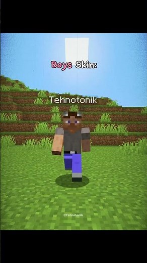 Minecraft Girls vs Boys Skin Pick Moment