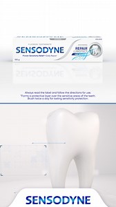 6.4K views · 11 reactions | Sensodyne Repair & Protect powered by Novamin will help repair* your sensitive teeth providing lasting relief. *Forms a protective layer over the sensitive areas of the teeth. Brush twice a day for lasting sensitivity protection. | Sensodyne | Facebook