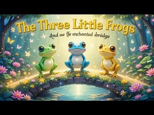 The Three Little Frogs and the Enchanted Bridge - Children’s story with moral, Animal bedtime story.