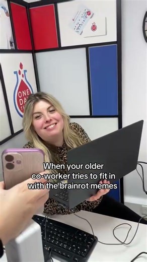WHEN YOUR OLDER CO-WORKER TRIES TO JOIN IN WITH BRAINROT MEMES🤣