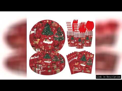 20p Christmas Reindeer Themed Party Holiday Tableware New Year Decoration Disposable Paper Platesr C
