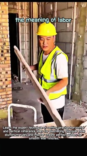 Do This First for Flawless and Level Wall Plastering Results #worker #process #construction #tools