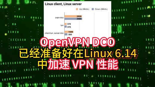 OpenVPN DCO已经准备好在Linux 6.14中加速 VPN 性能