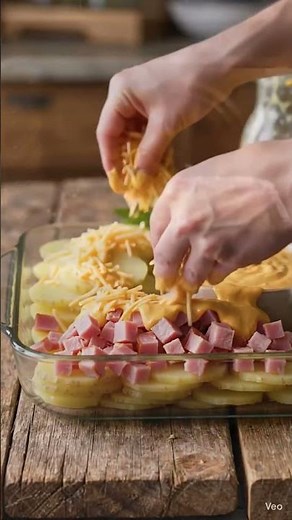 Classic Scalloped Potatoes & Ham — Creamy, Golden & Baked to Perfection 🧀🥔