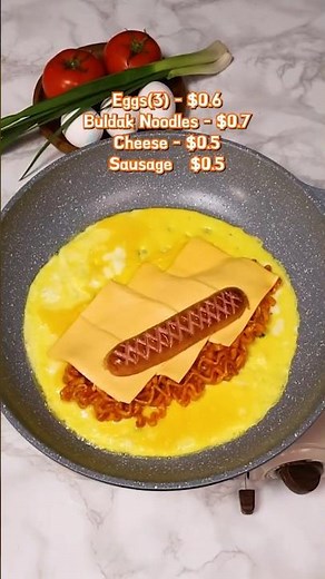 Ultimate $3 Korean Buldak Omelette Recipe 🔥🔥
