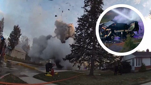 Newly-released bodycam footage shows garbage truck exploding in Illinois