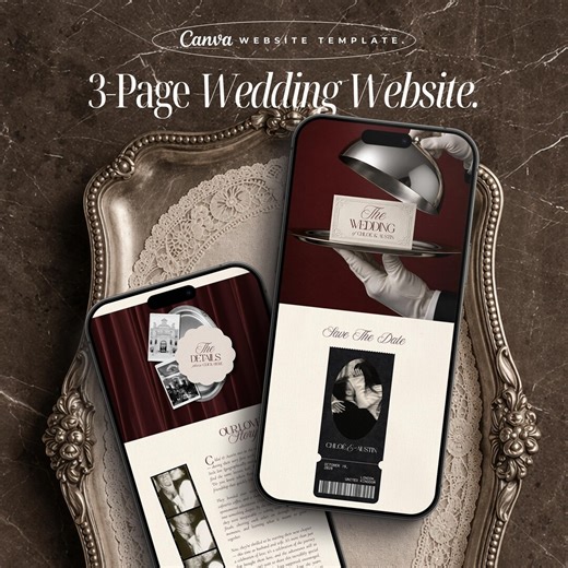 Old Money Wedding Website Template Destination Wedding Canva Website With RSVP Digital Wedding Invitation Save the Date Website Wedding - Etsy