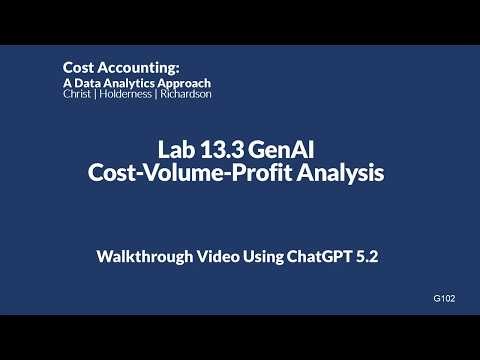 Cost Lab 13 3 GenAI Video Cost Volume Profit Analysis