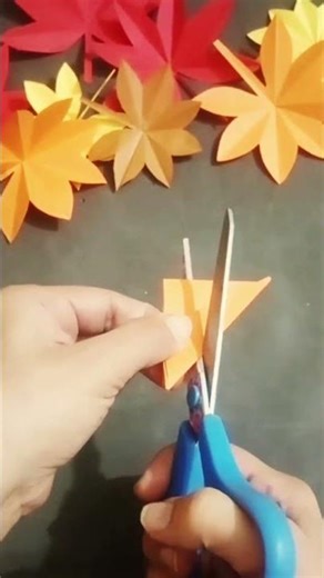 Easy Paper Autumn Leaves DIY 🍁 Cozy Fall Craft Decor Idea