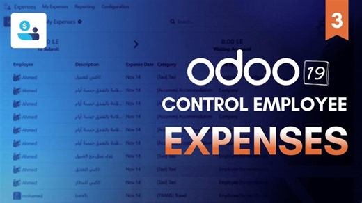Control Employee Expenses | Odoo 19 Expenses Module (Episode 3) | Mohamed Abd El-Motee