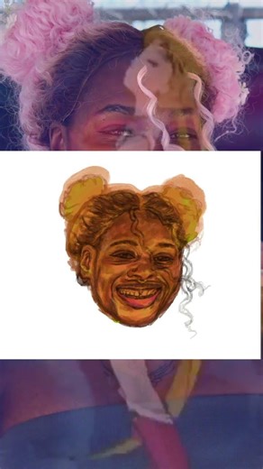 Painting pink hair using procreate on iPad #drawing #painting #artist