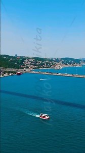 Vertical video. Istanbul, Turkey. 15 July Martyrs Bridge connecting Europe and Asia across Bospho...