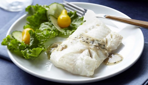 White Wine Poached Alaska Fish with Lemon Butter Sauce | Alaska Seafood Marketing Institute