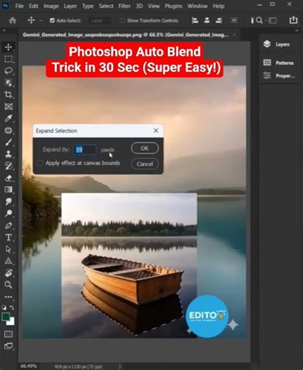 Photoshop Auto Blend Trick in 30 Sec (Easy!) #photoshop #photoshopshorts #viralshorts #ytshorts
