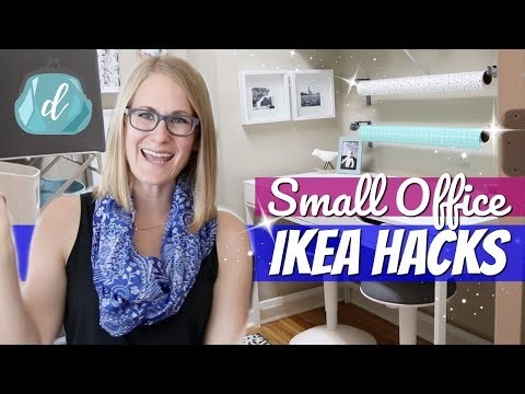 Small space organizing 💙 Turning a closet into an office with IKEA hacks!
