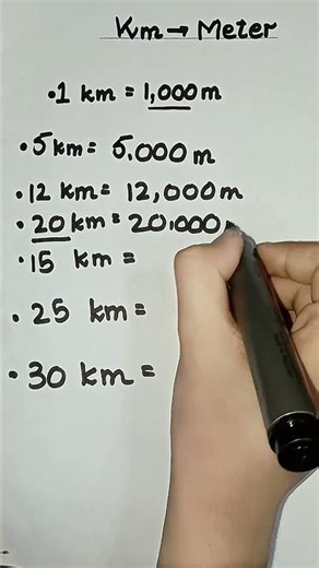 Convert Kilometers (km) to Meters (m) in Seconds | Easy Math Trick #shorts