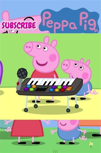 Playing the piano is so fun 🤩 🎹#peppapig #shorts #cartoon #kids