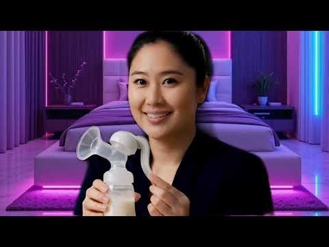 4k Educational breastfeeding video showing a simple manual breast pump routine at home.