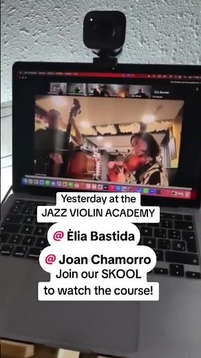 Elia Bastida and Joan Chamorro at the JAZZ VIOLIN ACADEMY