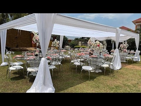 Classic Luxury Outdoor Wedding Reception Decor | Peach, White & Lilac Decoration Ideas | HOME DREAM