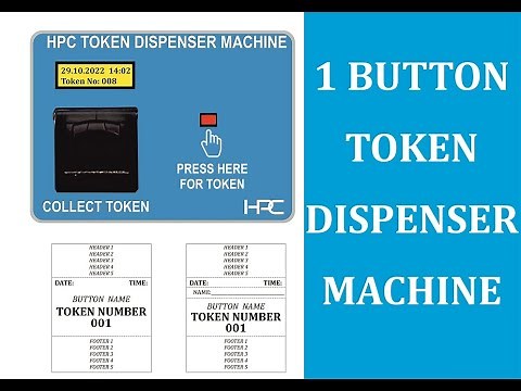 HPC 1 BUTTON TOKEN DISPENSER MACHINE MODEL: HPC 21